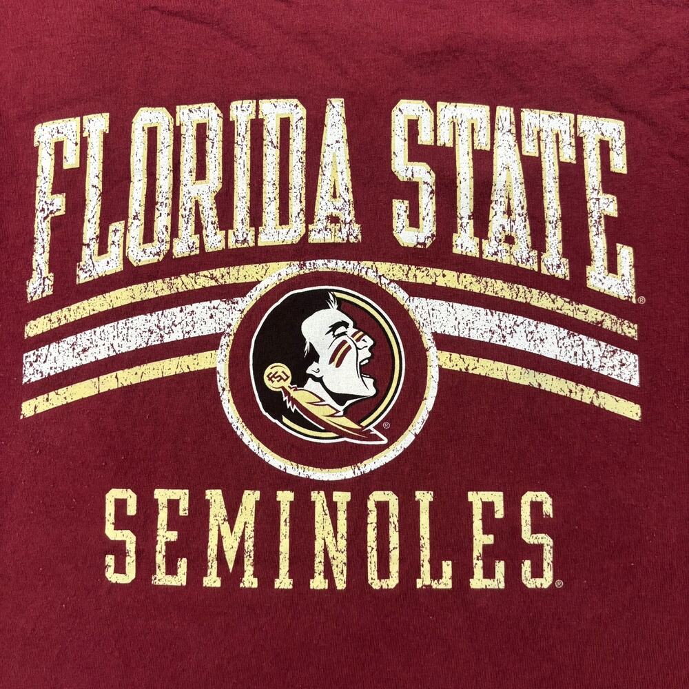 Florida State Seminoles T Shirt Size M Maroon Russell Athletic FSU Graphic Tee